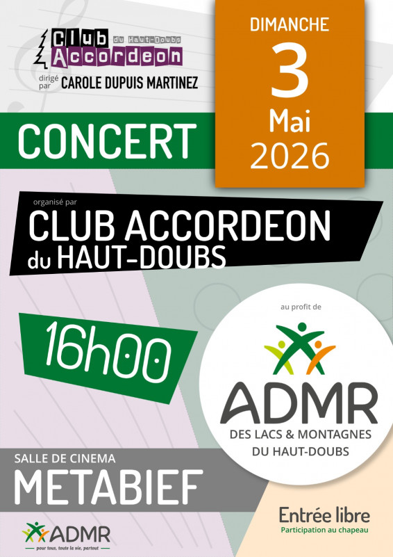 3 mai - concert accordéon - Métabief