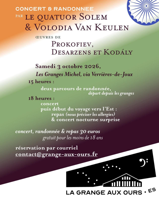 3 octobre - concert -randonnée - verrières de joux