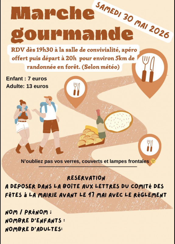 30 mai - Marche gourmande - Touillon - © comité des fêtes 30 mai - Marche gourmande - Touillon