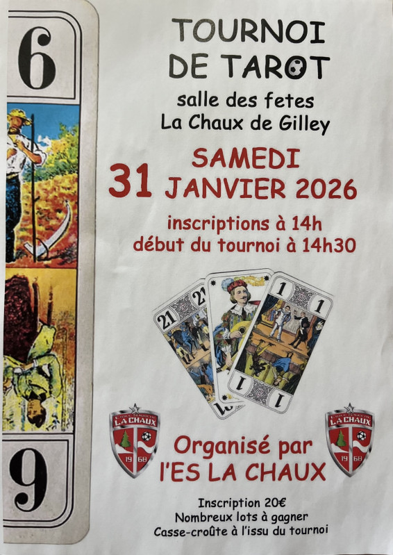 31 janvier - Tournoi de Tarot - la Chaux
