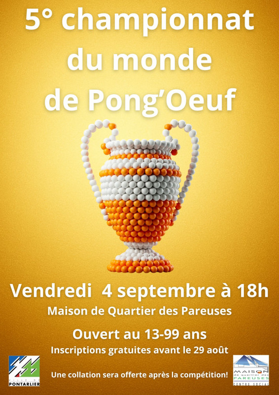 5° championnat du monde de Pong’Oeuf - 1 - © maison quartier pareuses 5° championnat du monde de Pong’Oeuf - 1