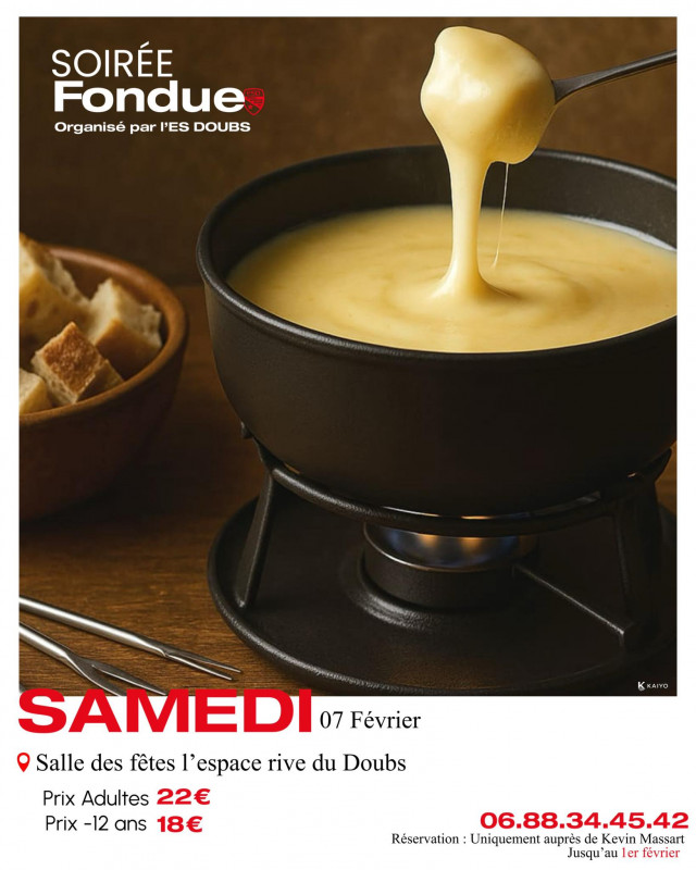 7 février - soirée fondue - Doubs