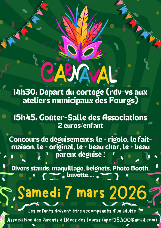 7 mars - Carnaval - les Fourgs
