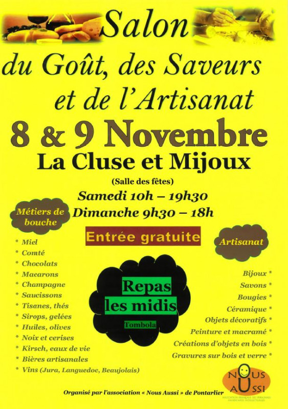 8-9 novembre - Salon du goût, des saveurs et de l'artisanat - Pontarlier