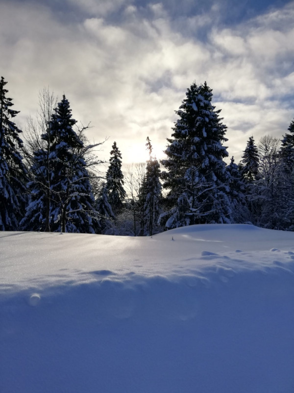Coucher de soleil sur la route de la Boissaude