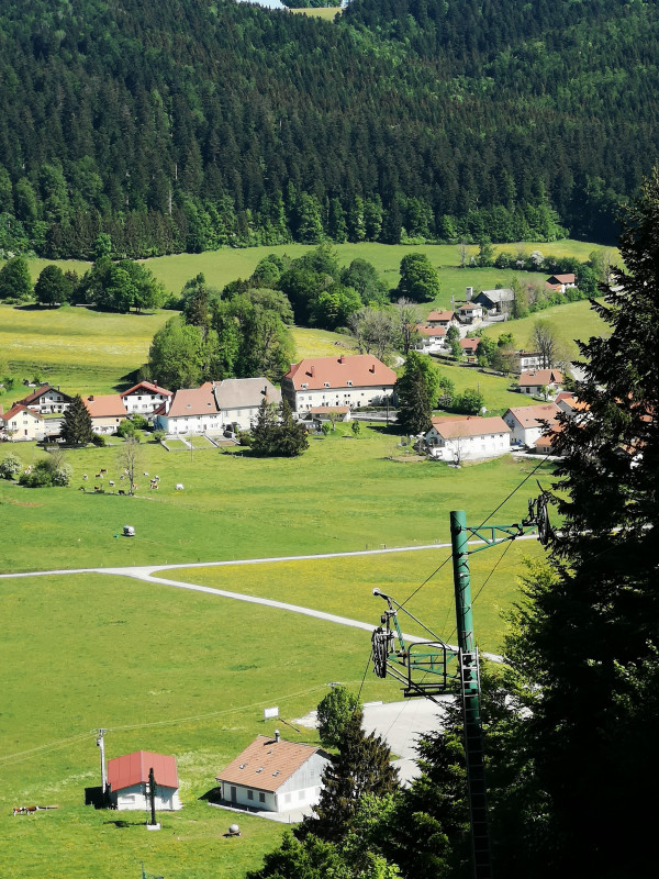 Vue depuis piste ski alpin