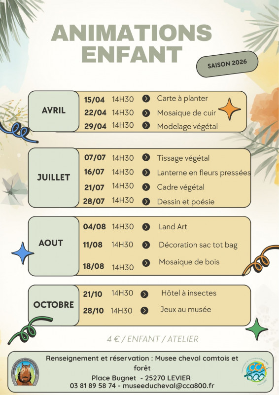 Programme Animations enfant 2026 - 1