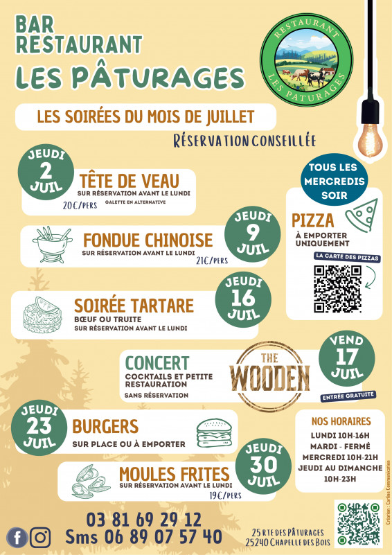 programme juillet - Chapelle - © Les Pâturages programme juillet - Chapelle